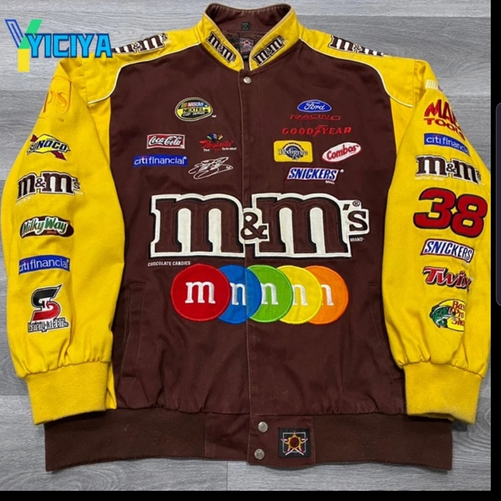 BOMBER JACKET UNISEX M/L LETTER PRINT SLIM  THIN RAIN CODE JACKET
